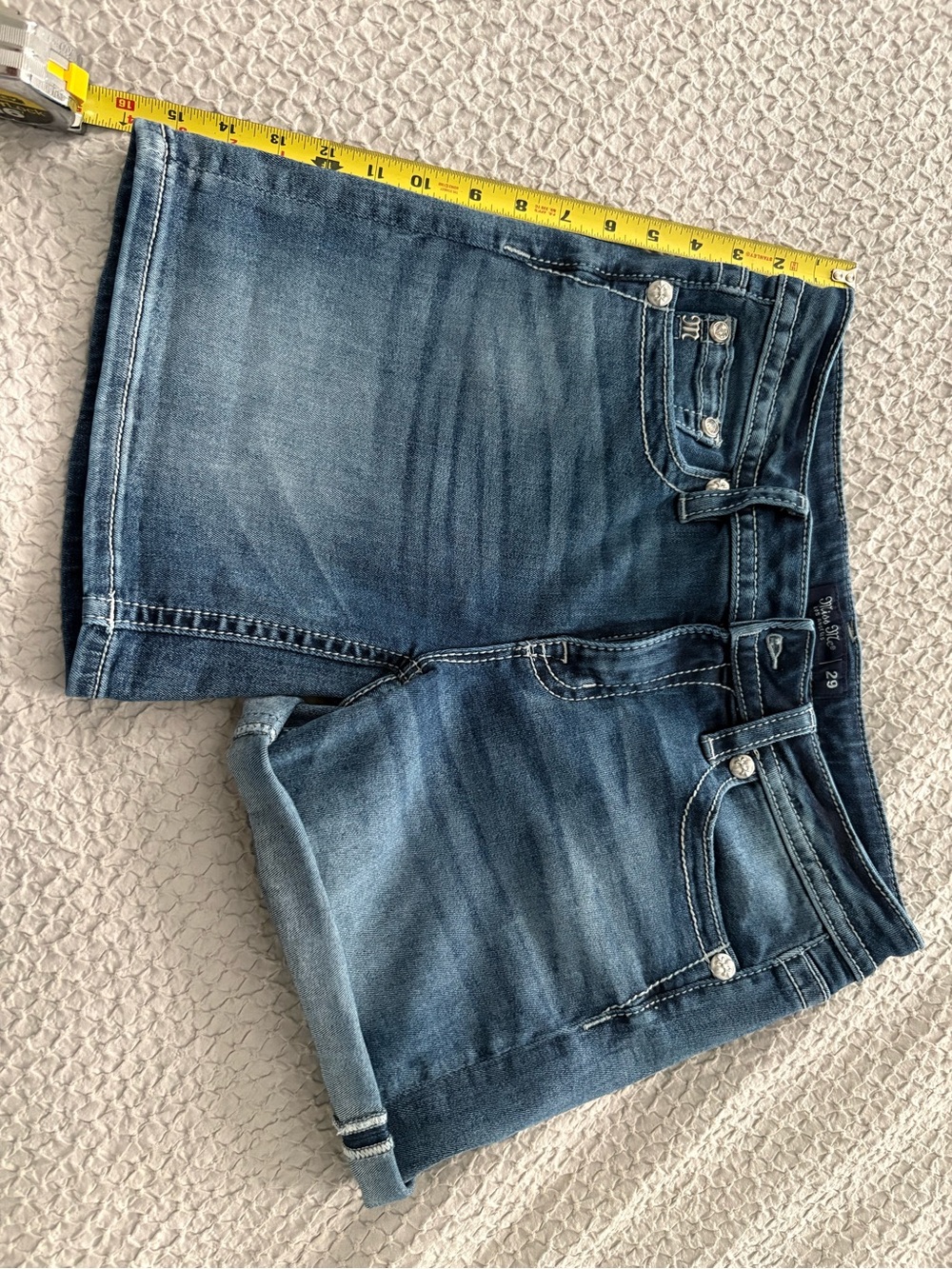 Miss Me Blue Denim Jeans with Decorative Button - Picture 6 of 6